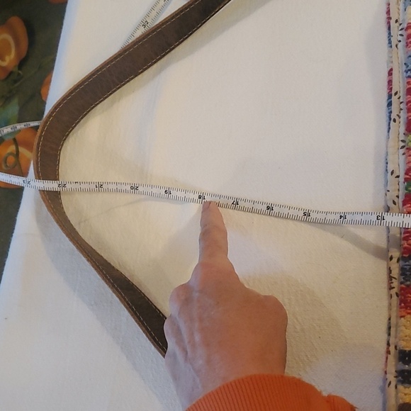 Myra Bag Southwest Leather CottonCarve Bucket Pockets Shoulder Bag NWOT - Picture 12 of 13